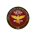 A spinning top one percent logo